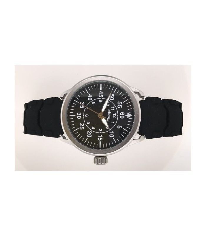 Cinturino silicone nero BR31 con chiusura nascosta | Diloy