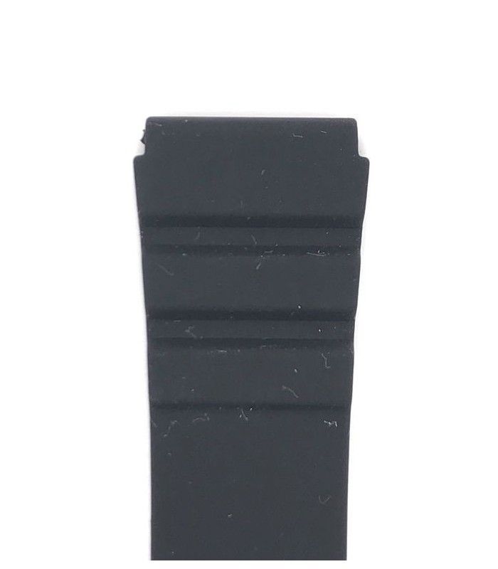 Bracelet silicone noir BR34 fermeture invisible 22mm | Diloy