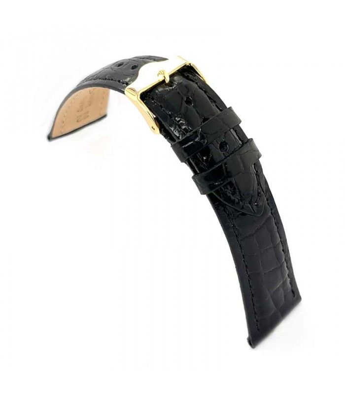 Correa de piel de cocodrilo genuino para reloj Diloy P332