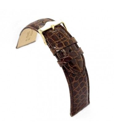 Bracelet de montre en cuir de crocodile véritable Diloy P332