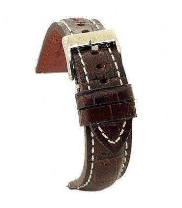 Pulseiras de relógio de couro premium gravadas de crocodilo. Diloy Ref. 395