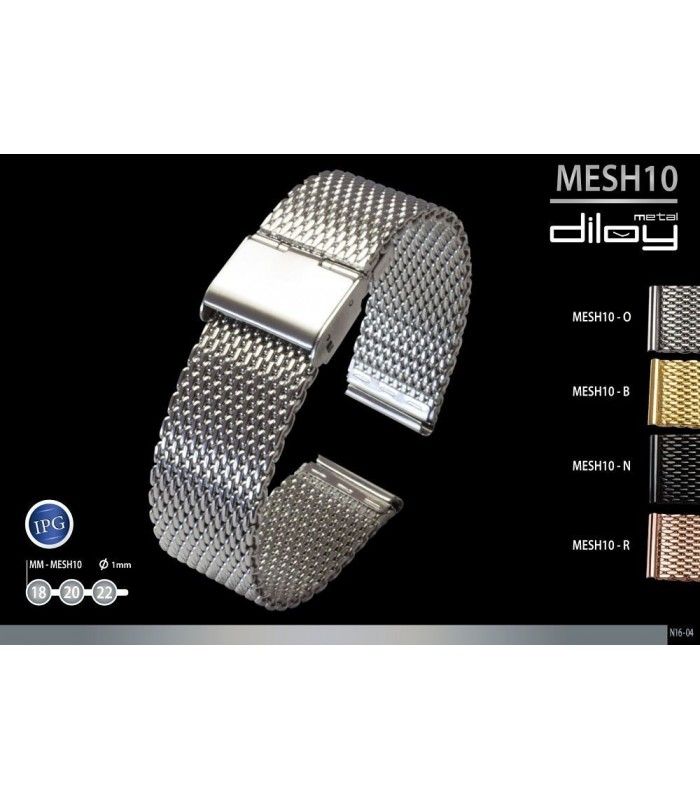 Uhrenarmbänder aus Metall, Diloy  MESH10