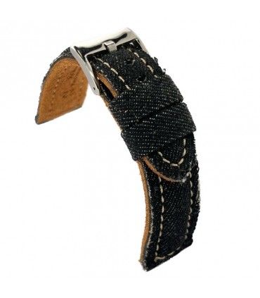 Pulseiras de relogio de jeans e couro Diloy Ref 389