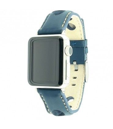 Rally or Racing leather watch straps for Apple Watch Ref AWP355