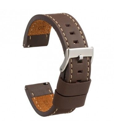 Cinturino vintage pelle cucitura bianca – Diloy 384