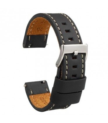 Vintage Lederarmband weiße Naht – Diloy 384