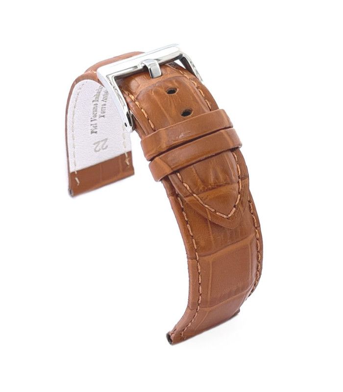 Cinturino pelle coccodrillo imbottito sportivo extra lungo XL – Diloy 368EL