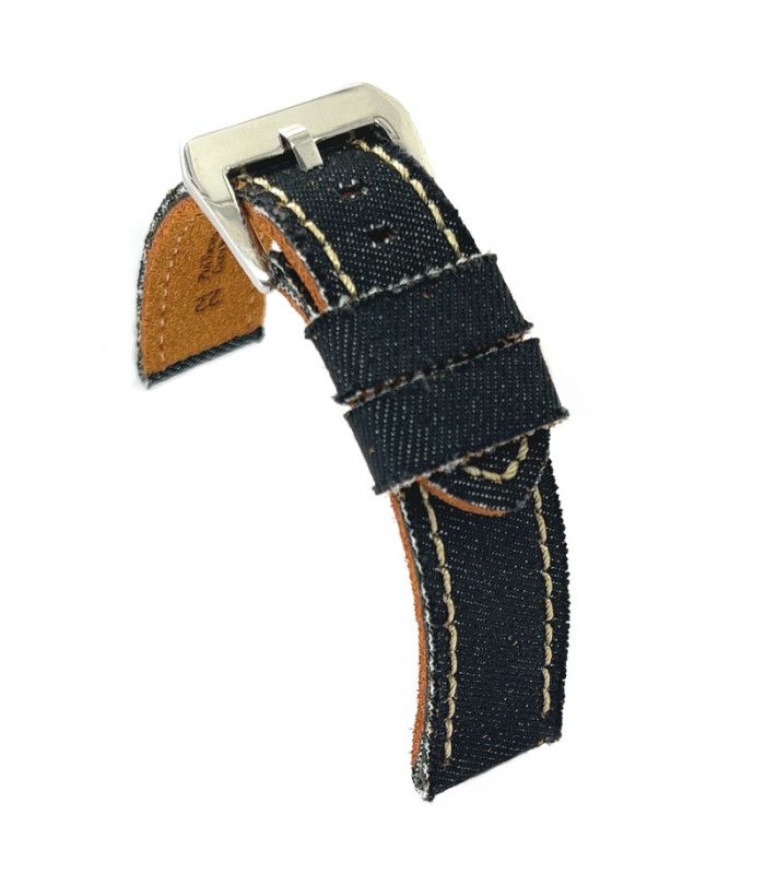 Bracelet montre tissu denim 18mm 20mm 22mm 24mm
