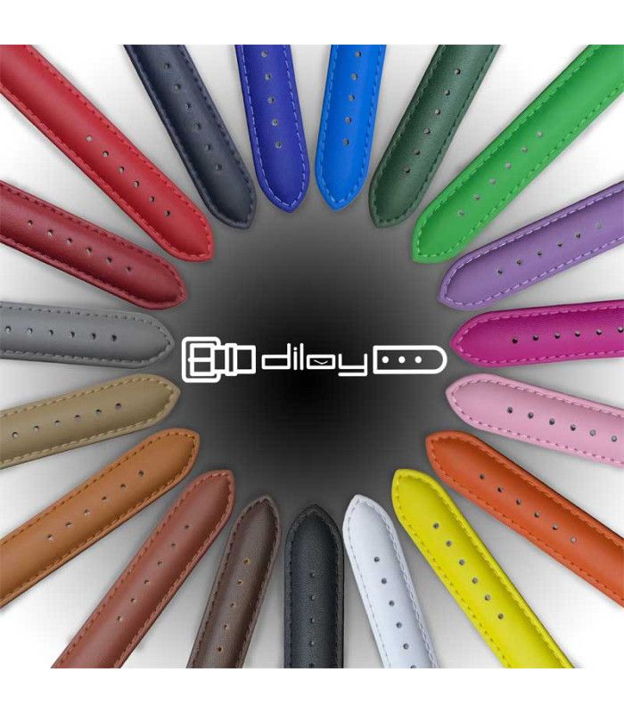 Cinturino pelle Diloy 302 – Classico, liscio, cucito, bombato