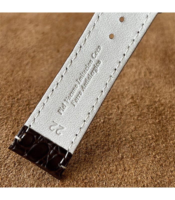 Leather watch strap Diloy P209 – Crocodile embossed cowhide