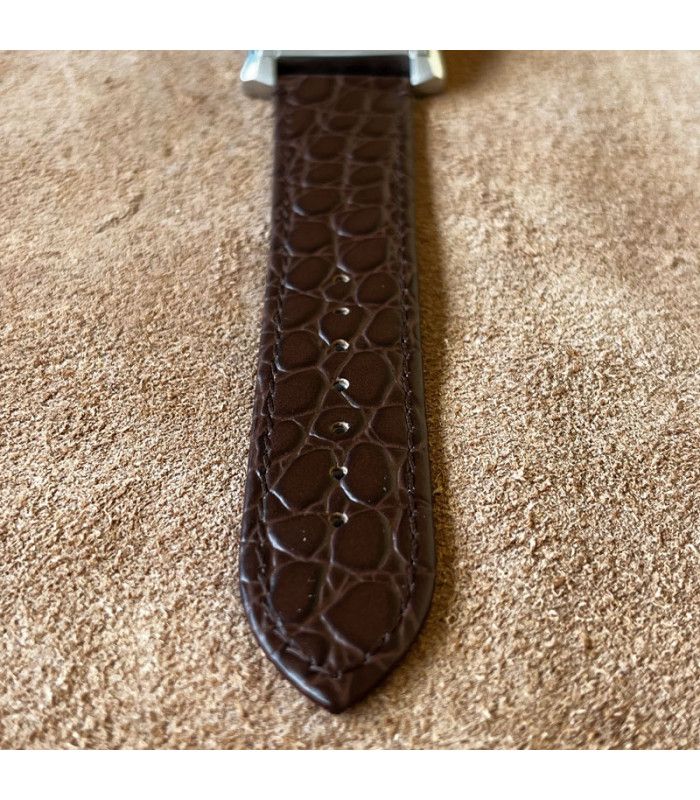 Leather watch strap Diloy P209 – Crocodile embossed cowhide