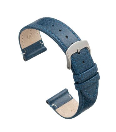 Correa de reloj elegante de piel vacuno plana hecha con cuero con grabado búfalo. 8mm 10mm 12mm 14mm 16mm 18mm 20mm 22mm Ref. 86