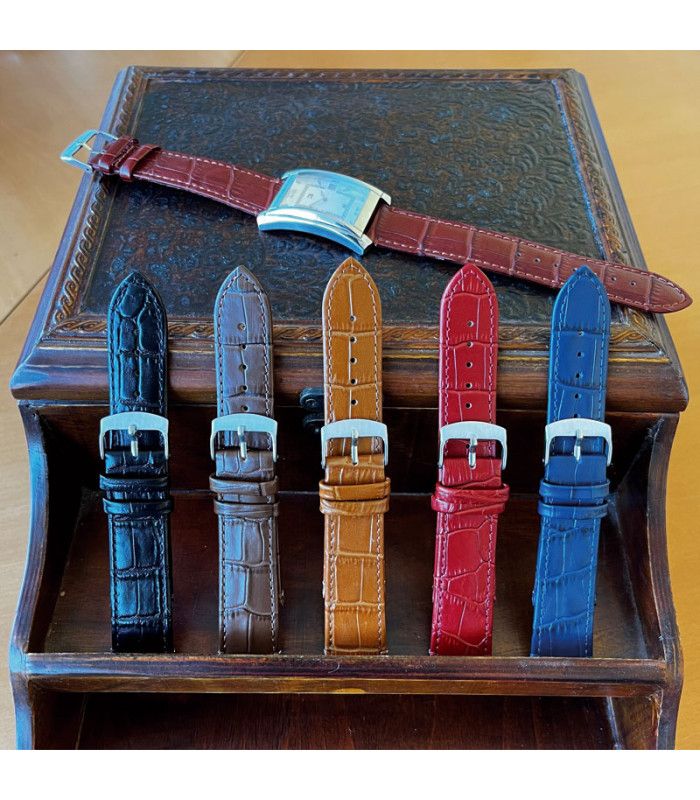 Bracelet montre cuir crocodile classique confortable – Diloy 402