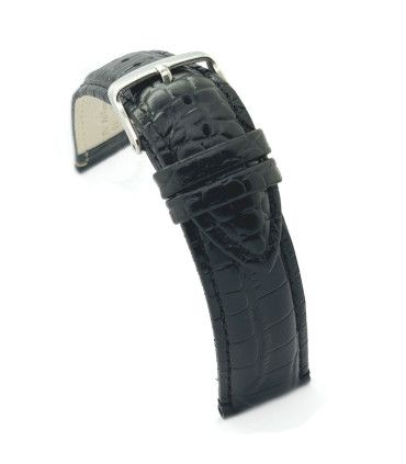 Bracelet montre cuir gravure crocodile classique – Diloy 412