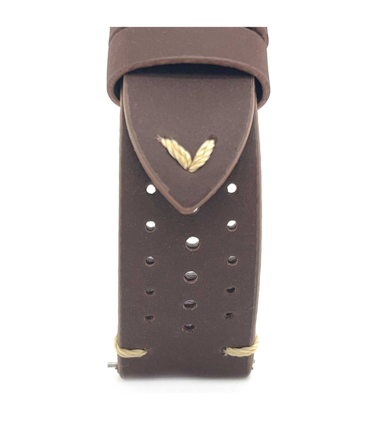 Cinturino Orologio 24mm In Pelle Di Vitello Fatta A Mano &ndash; Fantasia Autruchi Miele (Francia)