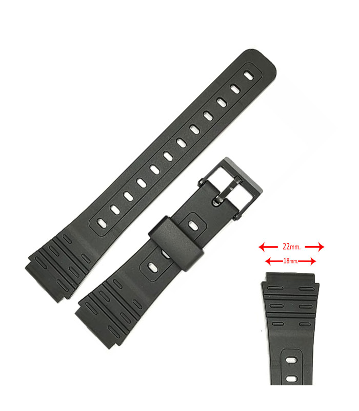 Bracelet montre compatible Casio W-59-1V 18mm Ref 284P1 71604816