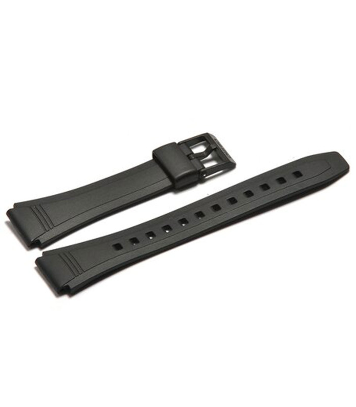 Pulseira de relógio borracha compatível com Casio telememo DB36, DB-36, DB-36-1A, DB-36-9A 10079756 18mm Ref 582