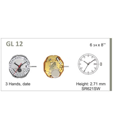 Maquinaria de reloj Ref MIYOTA GL10