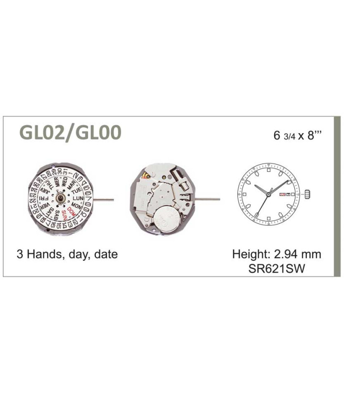 Mecanisme montre Ref MIYOTA GL00