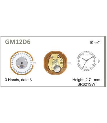 Meccanismo Orologio Ref MIYOTA M10D6