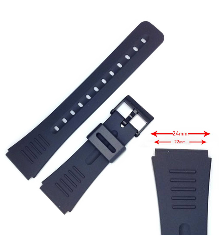 Pulseira borracha Diloy compatível con Casio CMD-40, DBC-30 DBC-40 22mm Ref 388P1