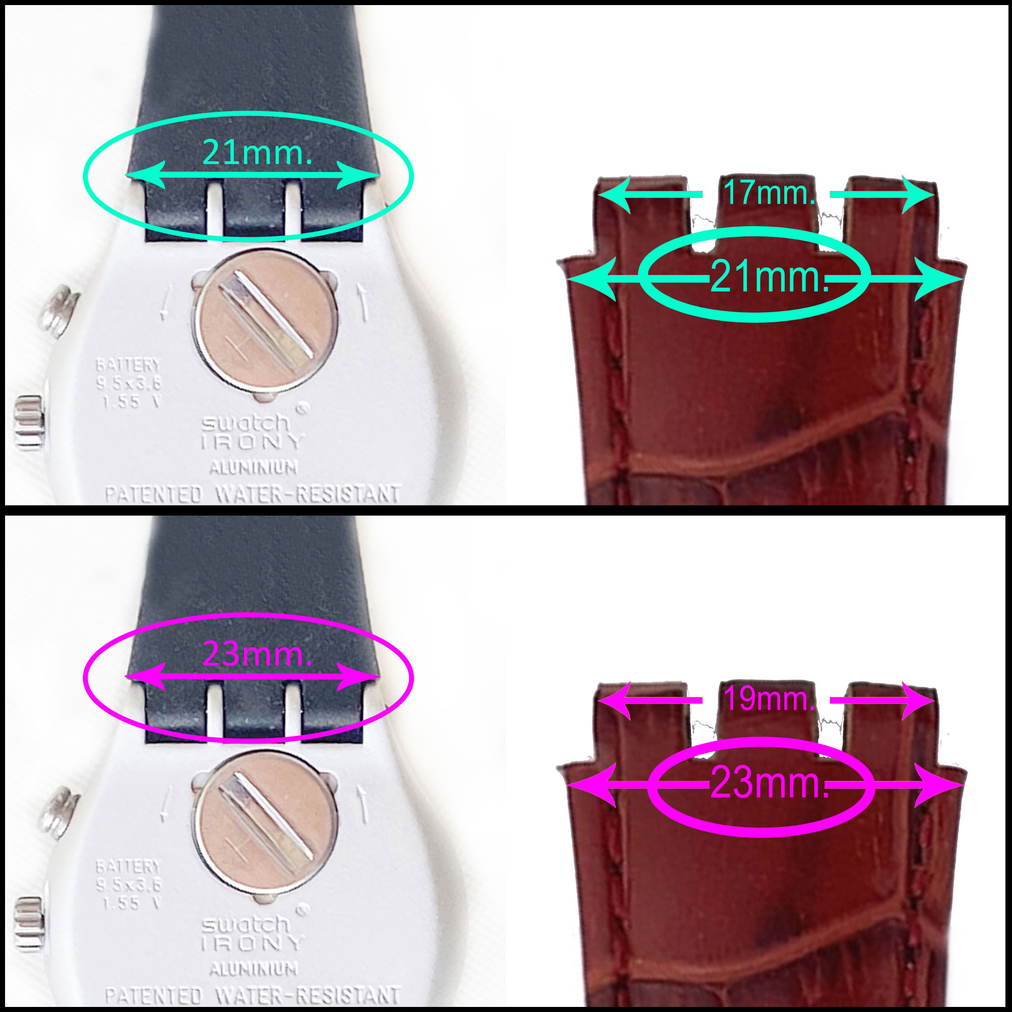 Leather watch straps Ref 328 display picture 1