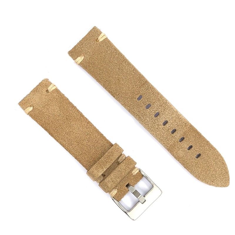 Cinturino per orologio in pelle nabuk fatto a mano: stile vintage - Italia Cinturino per orologio in pelle nabuk fatto a mano: stile vintage - Italia